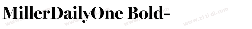 MillerDailyOne Bold字体转换
